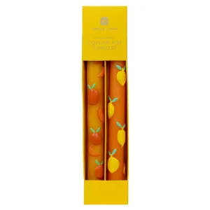 Citrus Statement Dinner Candles | 2 Pack | Summer Candles |