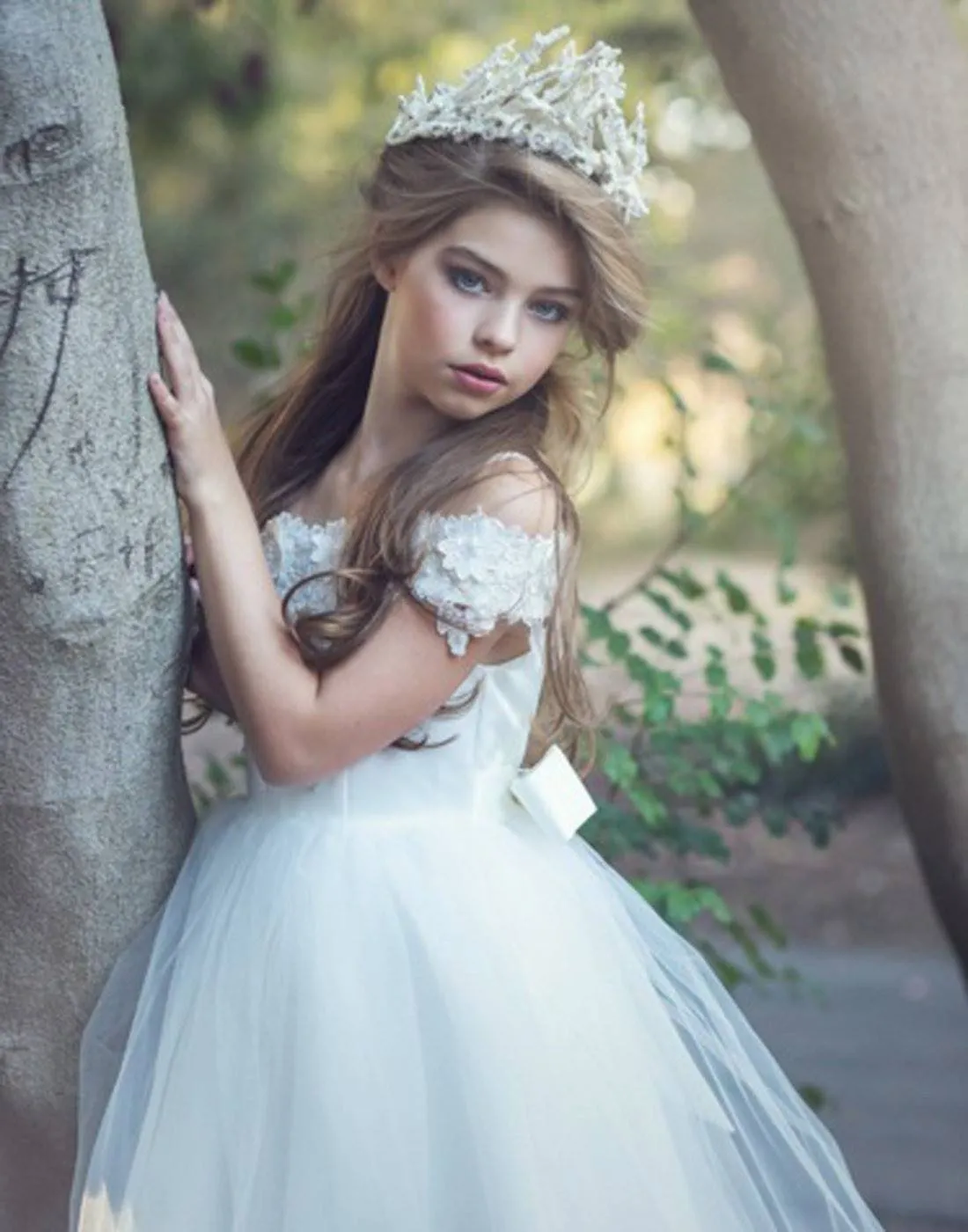 Enticing Off the Shoulder Tulle Dress - White