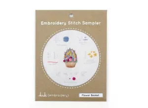 Flower Basket: Embroidery Stitch Sampler